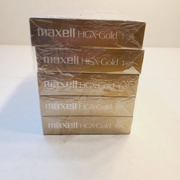 MAXELL HGX-Gold Premium High Grade T-120 6 Hour Blank VHS Tapes 5 Pack - Picture 5 of 5